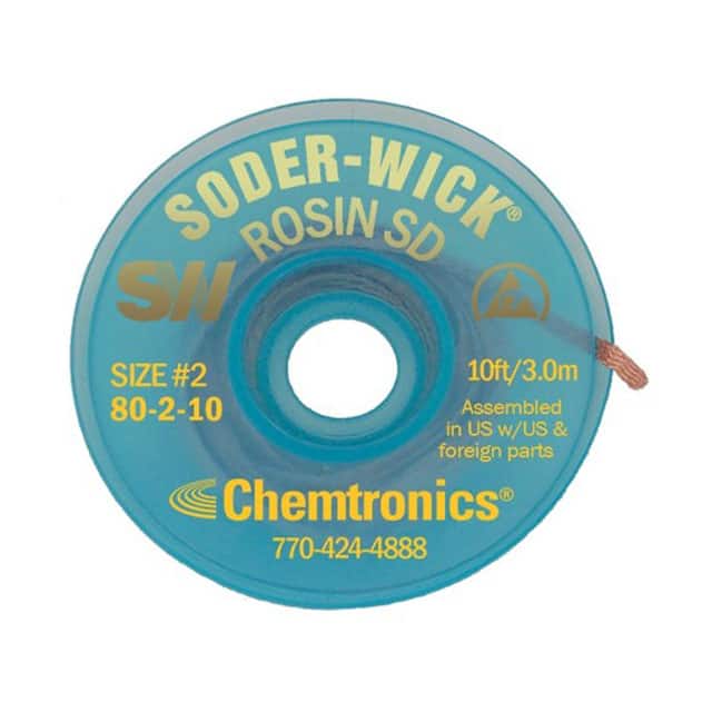 80-2-10 DESOLDER BRAID ROSIN 0.06" 10'