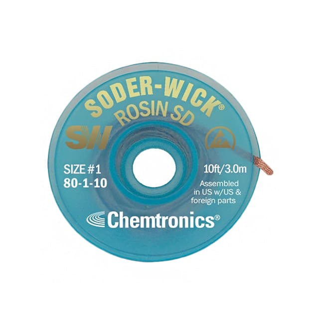 80-1-10 DESOLDER BRAID ROSIN 0.03" 10'