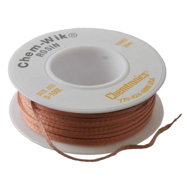 5-100L DESOLDER BRAID ROSIN 0.05" 100'