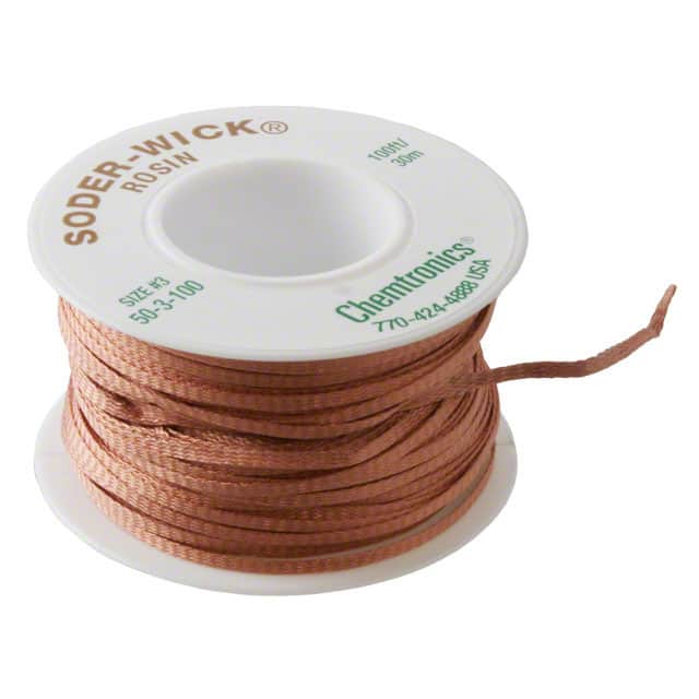 50-3-100 DESOLDER BRAID ROSIN 0.08" 100'