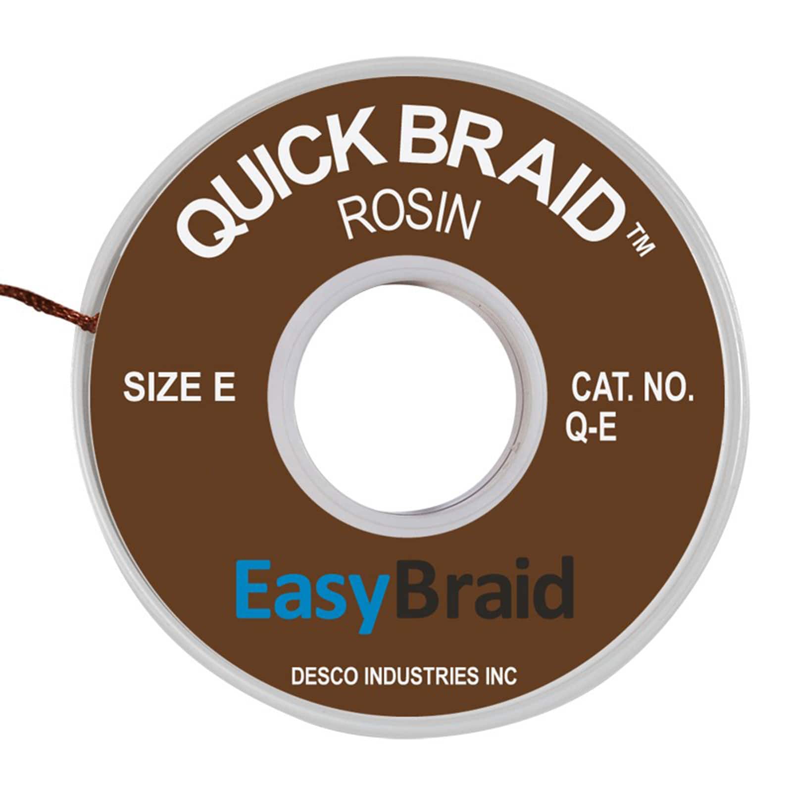 Q-E-5AS DESOLDER BRAID ROSIN 0.125" 5'