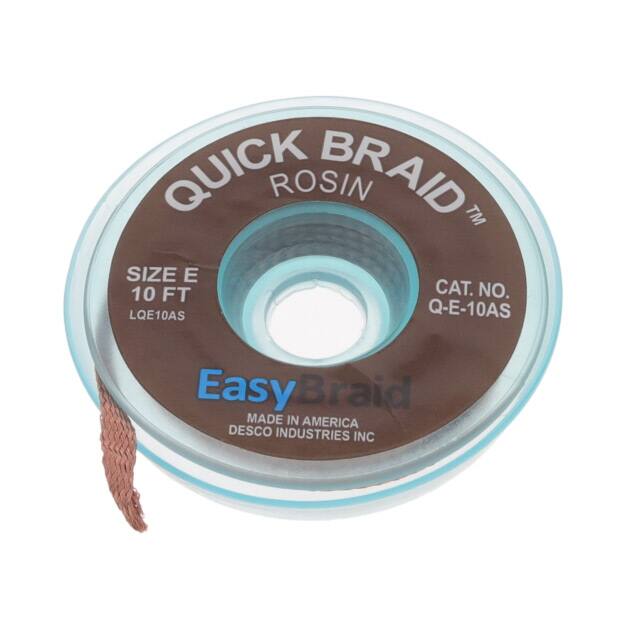Q-E-10AS DESOLDER BRAID ROSIN 0.125" 10'