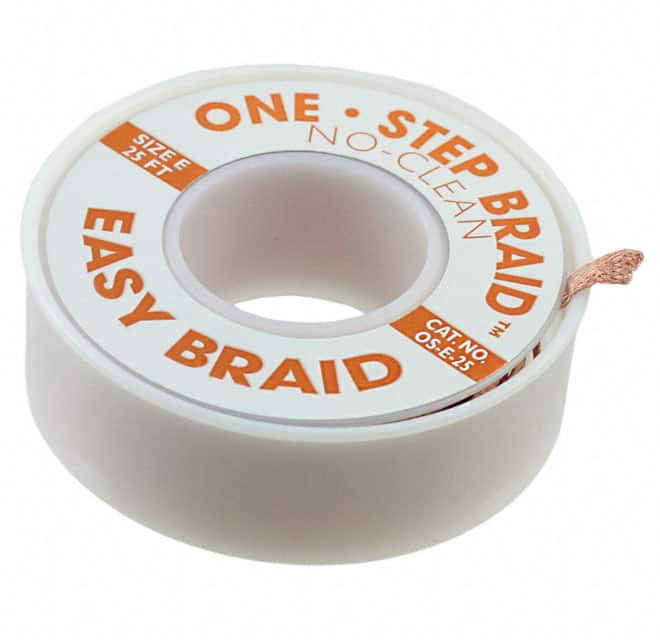 OS-E-25 DESOLDER BRAID NO-CLN 0.125" 25'