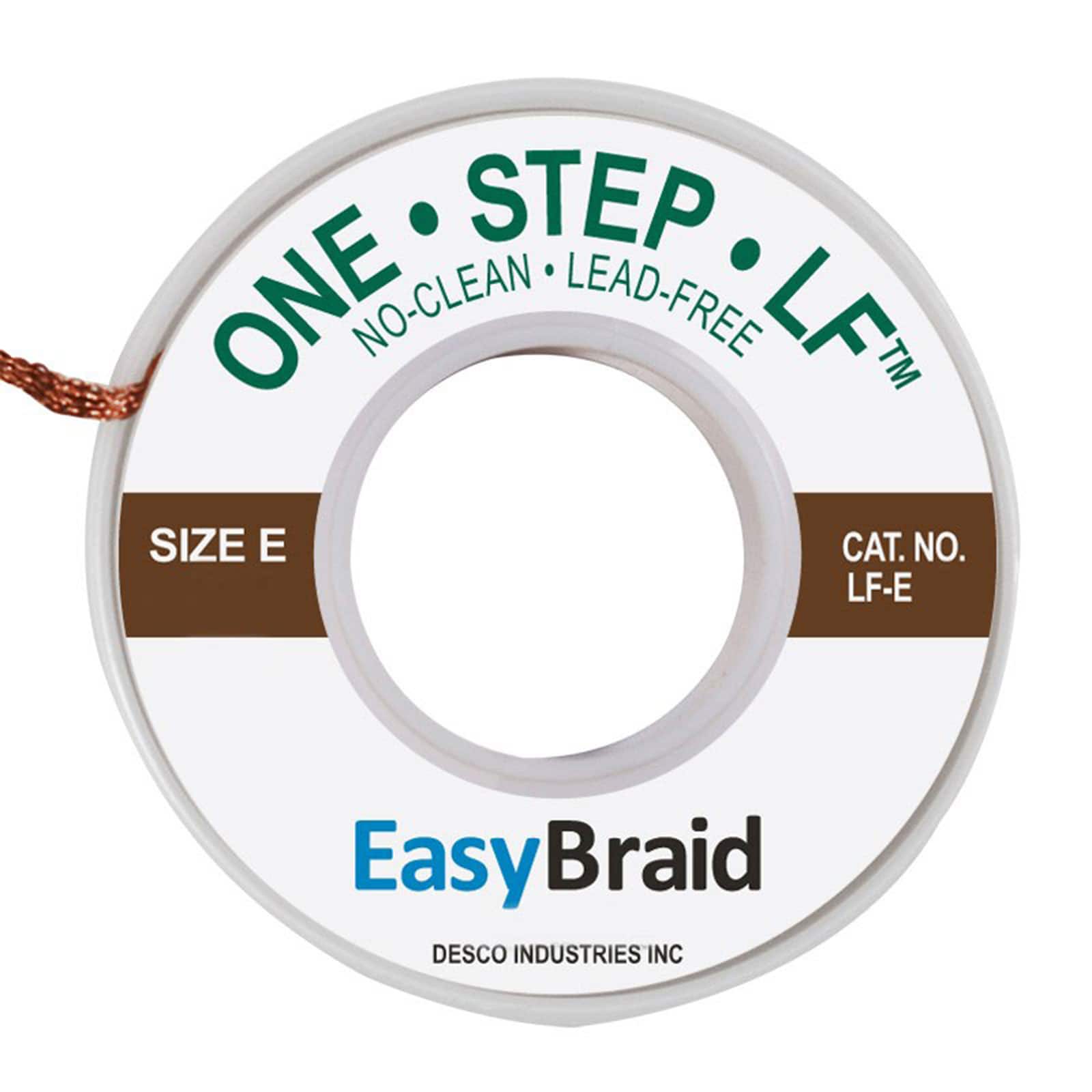 LF-E-25 DESOLDER BRAID ROSIN 0.125" 25'