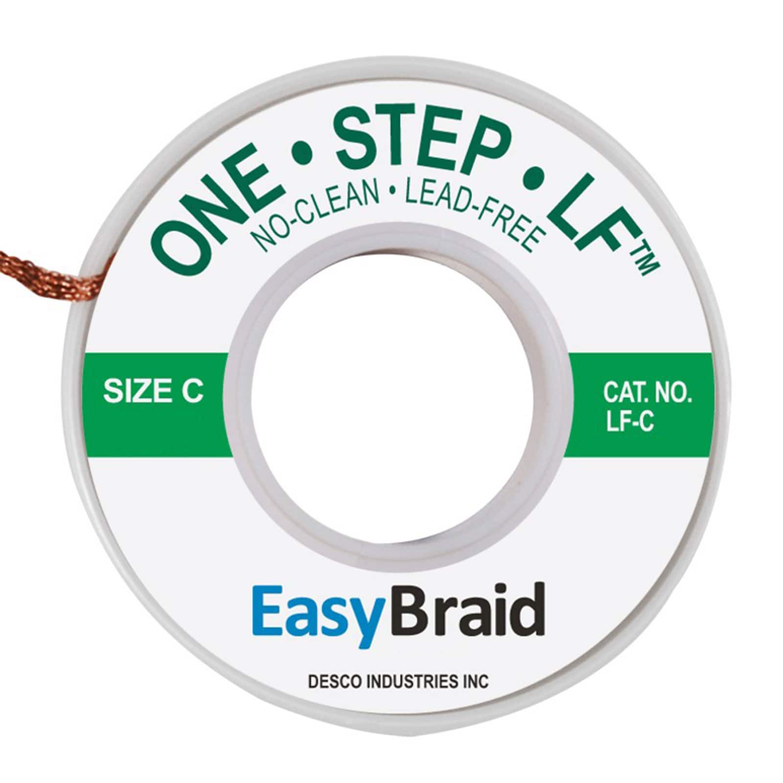 LF-C-25 DESOLDER BRAID ROSIN 0.075" 25'
