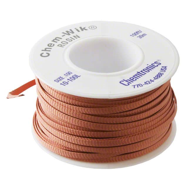 10-100L DESOLDER BRAID ROSIN 0.1" 100'