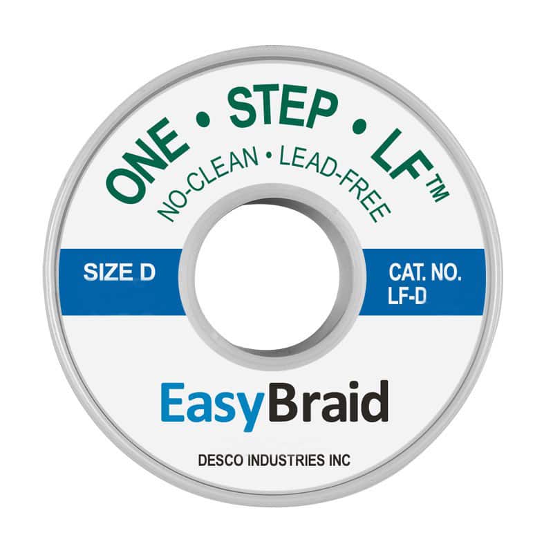 LF-D-25 DESOLDER BRAID ROSIN 0.1" 25'