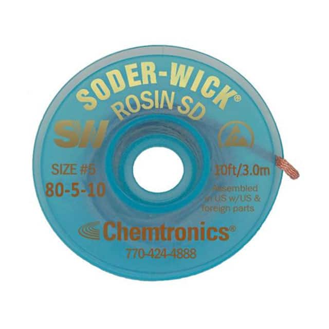 80-5-10 DESOLDER BRAID ROSIN 0.145" 10'