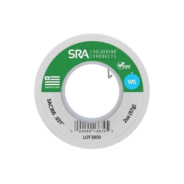 WBWSSAC31-2OZ SOLDER NC SAC305 .031 2 OZ