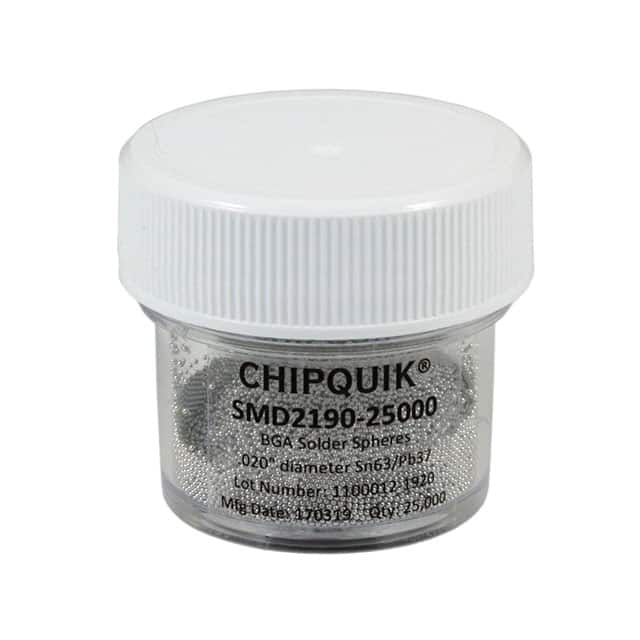 SMD2190-25000 SOLDER SPHERES SN63/PB37 .020" D