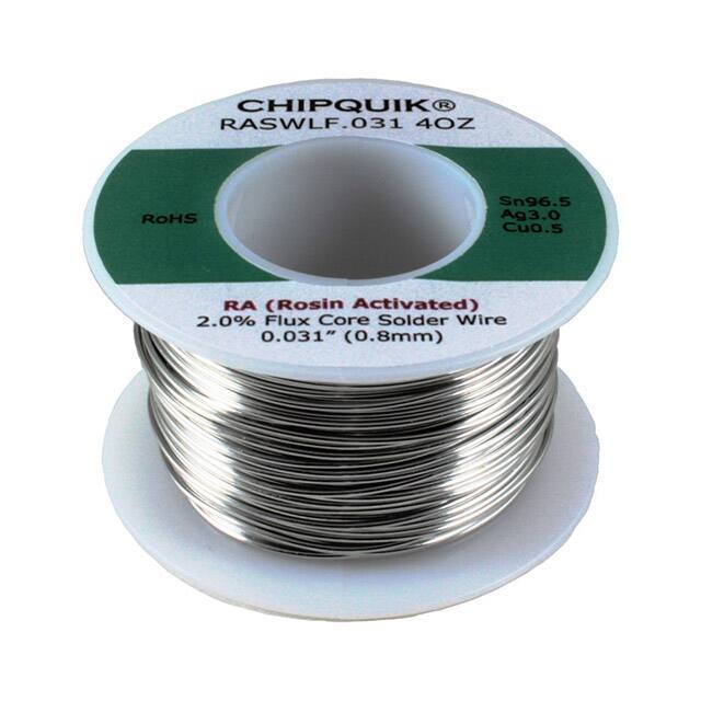 RASWLF.031 4OZ LF SOLDER WIRE 96.5/3/0.5 TIN/SI
