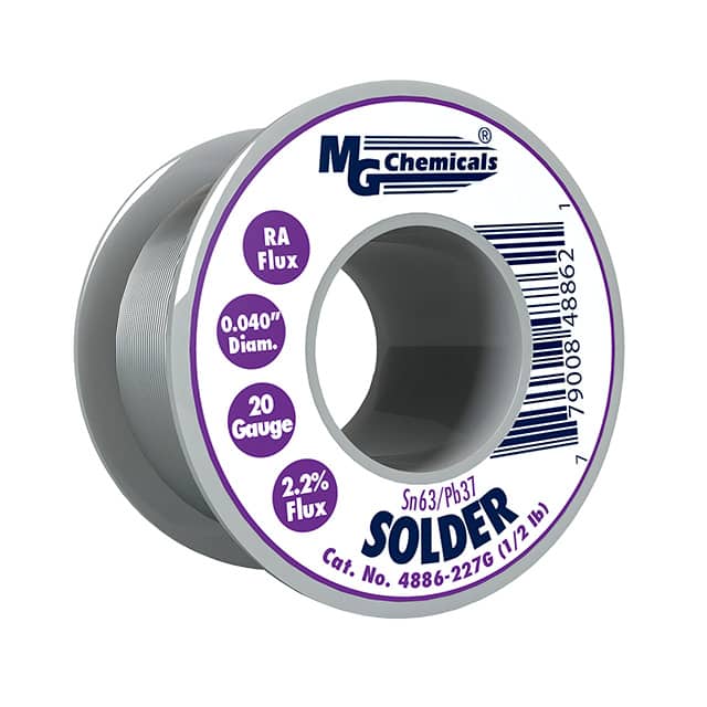 4886-227G SOLDER RA 63/37 .040" 1/2 LBS