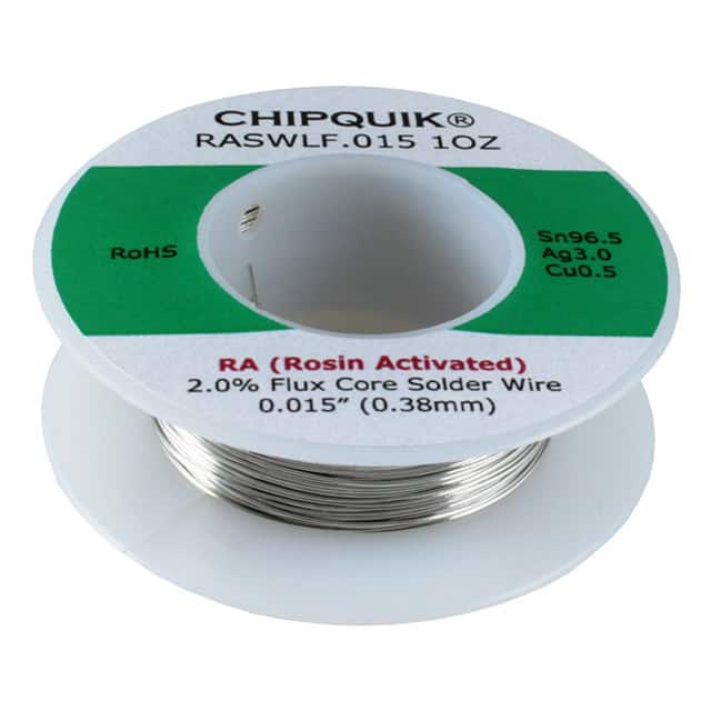 RASWLF.015 1OZ LF SOLDER WIRE 96.5/3/0.5 TIN/SI