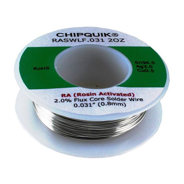 RASWLF.031 2OZ LF SOLDER WIRE 96.5/3/0.5 TIN/SI