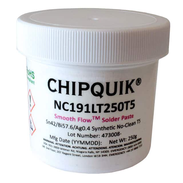 NC191LT250T5 SMOOTH FLOW LOW TEMP SOLDER PAST