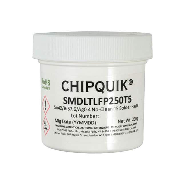 SMDLTLFP250T5 SOLDER PASTE SN42/BI57.6/AG0.4 L