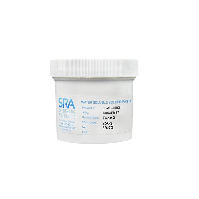SSWS-250G SOLDER PASTE WATER SOLUBLE 63/37