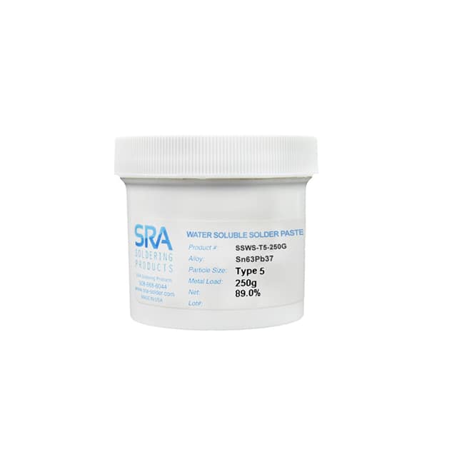 SSWS-T5-250G SOLDER PASTE WATER SOLUBLE 63/37