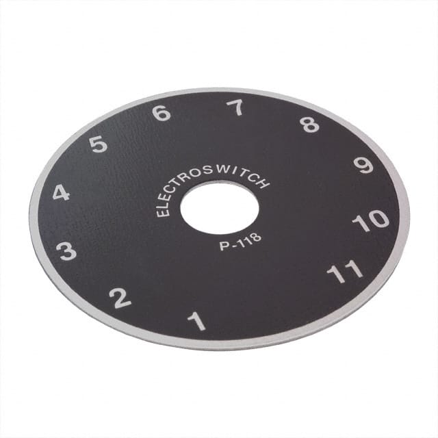 P118 DIAL PLATE 1-11 DIGIT 1.87"DIA