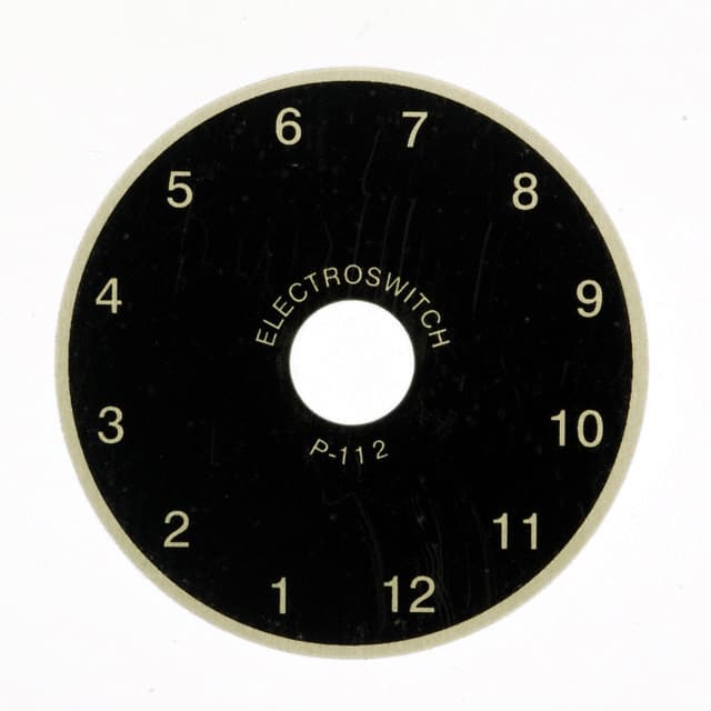 P112 DIAL PLATE 1-12 DIGIT 1.87" DIA
