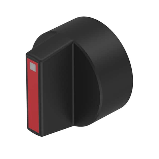 61-9028.20 ROTATING KNOB BLACK/RED D18 PLAS
