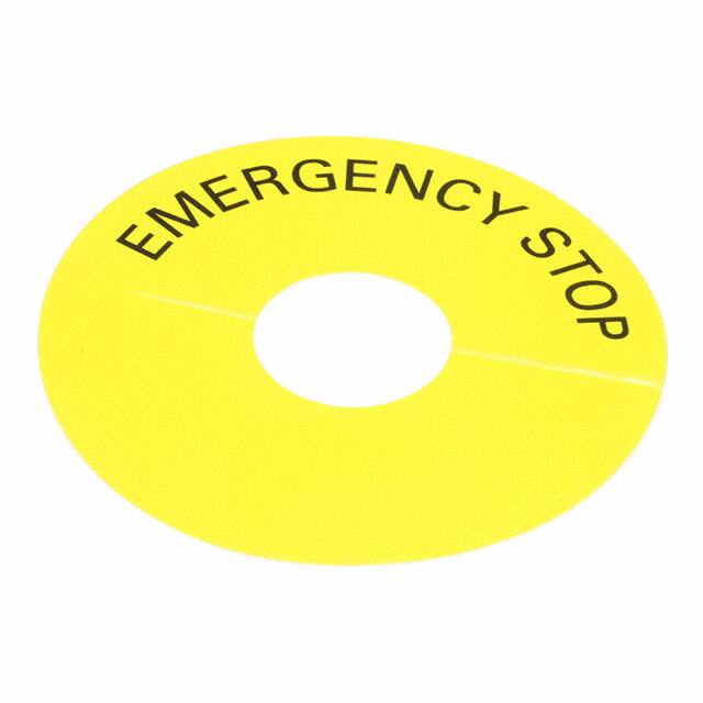 45-50J.140S EMERGENCY-STOP LEGEND SELF-ADHES