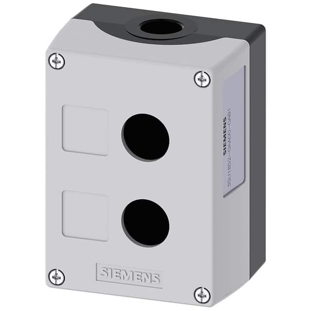 3SU18520AA000AB1 ENC METAL,GREY TOP, 2 HOLE, 22MM