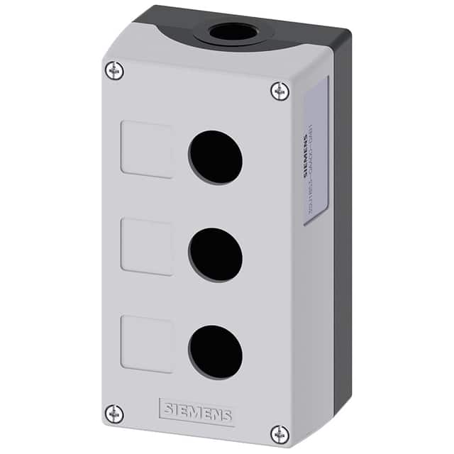 3SU18530AA000AB1 ENC METAL,GREY TOP, 3 HOLE, 22MM