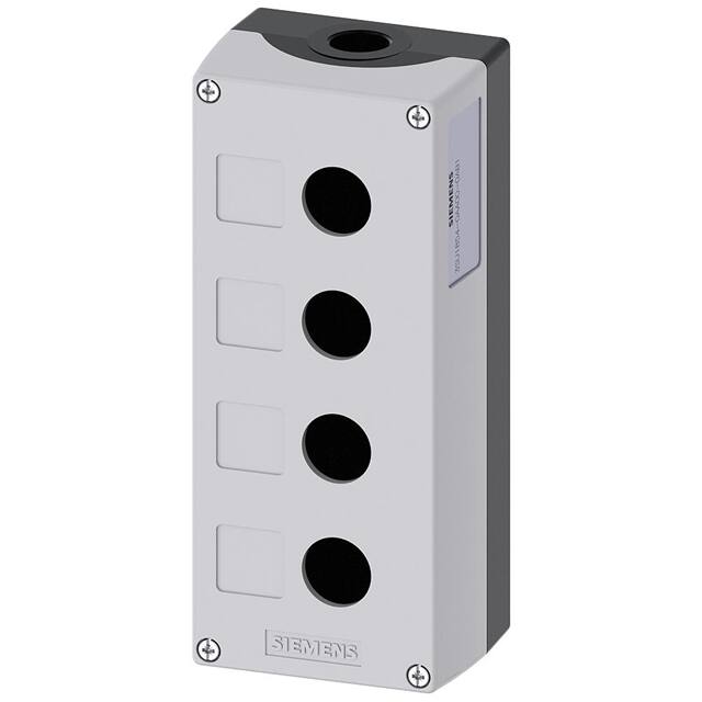 3SU18540AA000AB1 ENC METAL,GREY TOP, 4 HOLE, 22MM