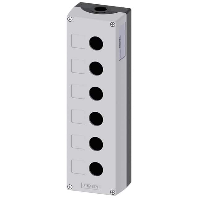 3SU18560AA000AB1 ENC METAL,GREY TOP, 6 HOLE, 22MM