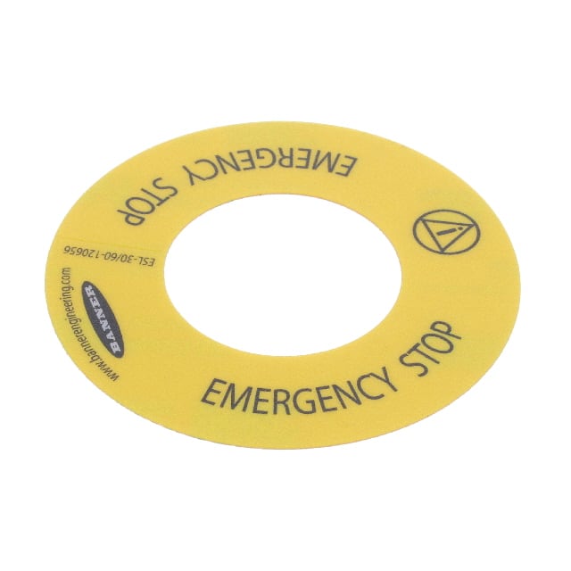 ESL-30/60-10 EMERGENCY STOP LEGEND LABEL (ADH