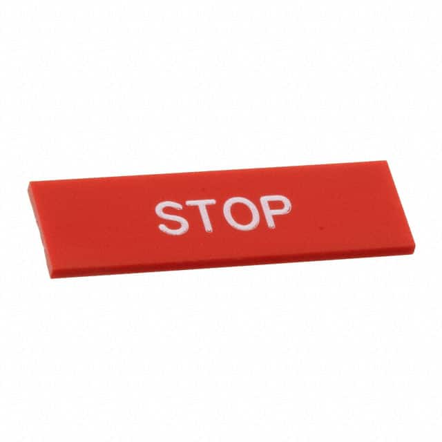 A22Z-3443R-4 SW LEGEND PLATE STOP WH TEXT/RED