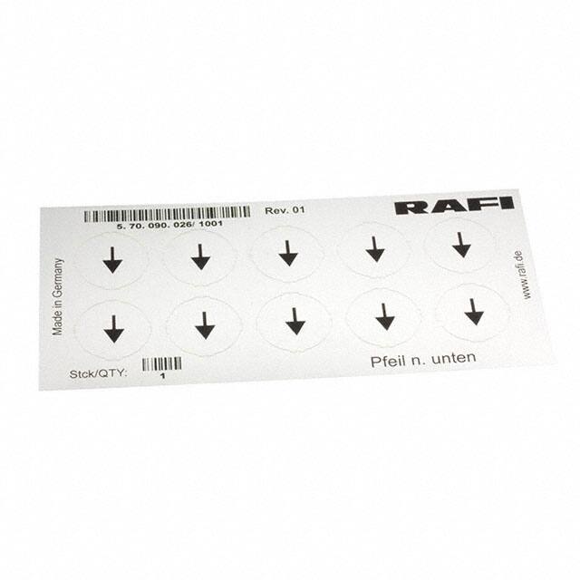 5.70.090.026/1001 LABELLING SHEET, SYMBOL "ARROW D