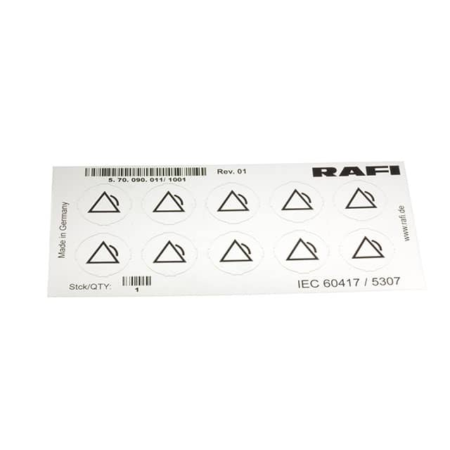 5.70.090.011/1001 LABELLING SHEET, SYMBOL "ALARM G