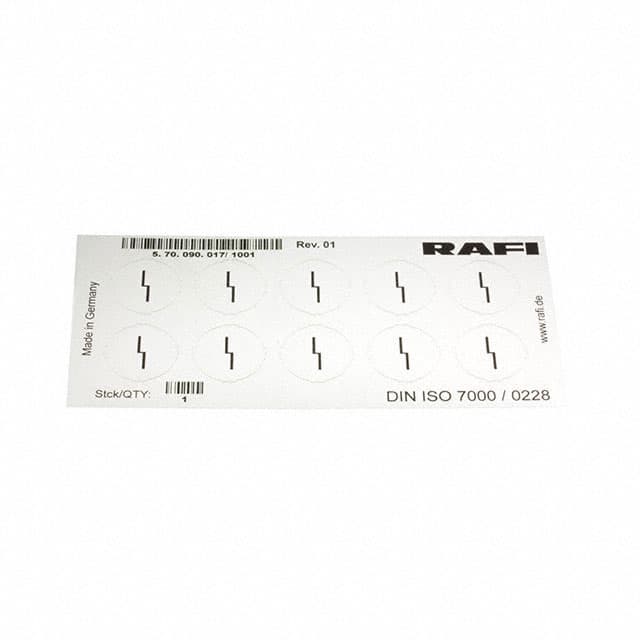 5.70.090.017/1001 LABELLING SHEET, SYMBOL "DISTURB