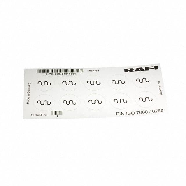 5.70.090.018/1001 LABELLING SHEET, SYMBOL "RAPID T