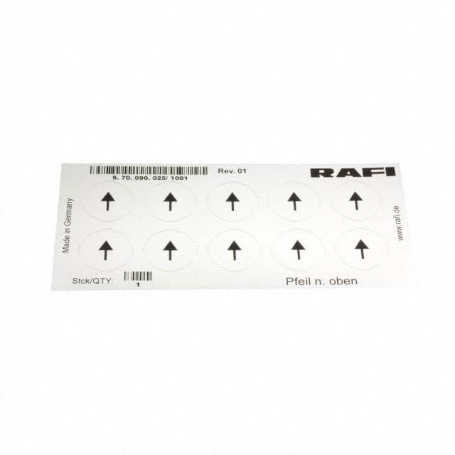 5.70.090.025/1001 LABELLING SHEET, SYMBOL "ARROW U