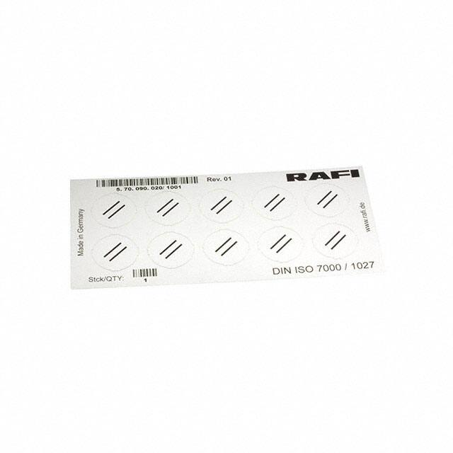 5.70.090.020/1001 LABELLING SHEET, SYMBOL "RESET"