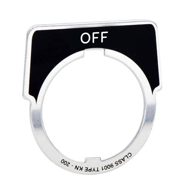 9001B176 PUSH BUTTON LEGEND PLATE 30MM T-