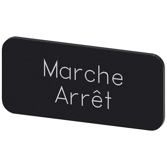 3SU19000AC160GU0 INSCR. LABEL,BLK 12.5X27MM, ARRE