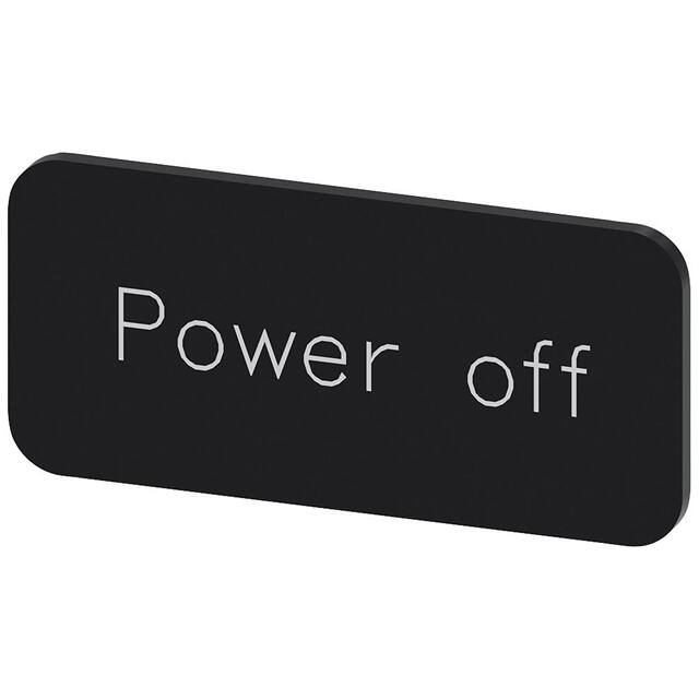 3SU19000AC160DF0 INSCR. LABEL, BLK 12.5 X 27MM, P