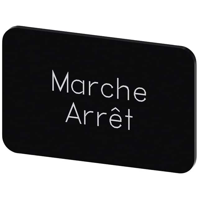 3SU19000AD160GU0 INSCR. LABEL,BLK 17.5X27MM, ARRE