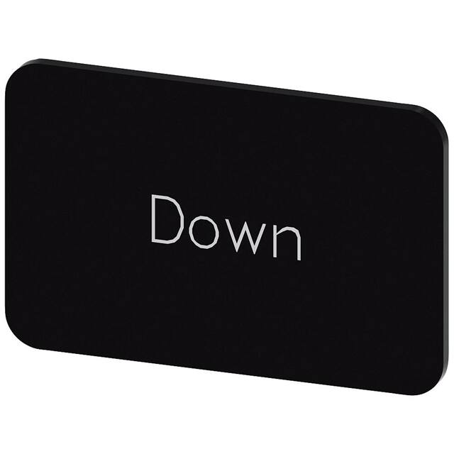 3SU19000AD160DM0 INSCR. LABEL, BLACK 17.5 X 27MM,