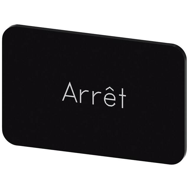 3SU19000AD160GB0 INSCR. LABEL, BLACK 17.5 X 27MM,