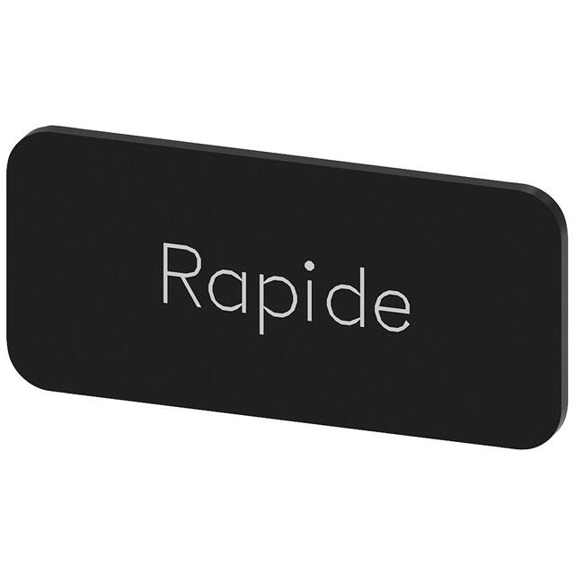 3SU19000AC160GL0 INSCR. LABEL, BLACK 12.5 X 27MM,
