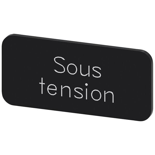 3SU19000AC160GS0 INSCR. LABEL,BLK 12.5X27MM, SOUS