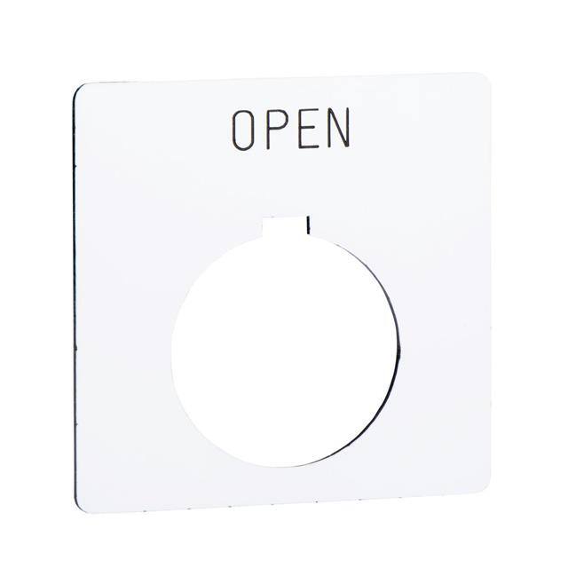 9001KN109WP PUSH BUTTON LEGEND PLATE 30MM T-