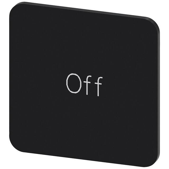 3SU19000AF160DK0 INSCR. LABEL, BLACK 22 X 22MM, O