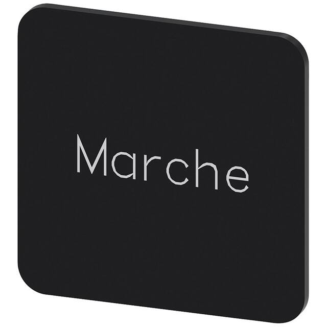 3SU19000AF160GA0 INSCR. LABEL, BLACK 22 X 22MM, M