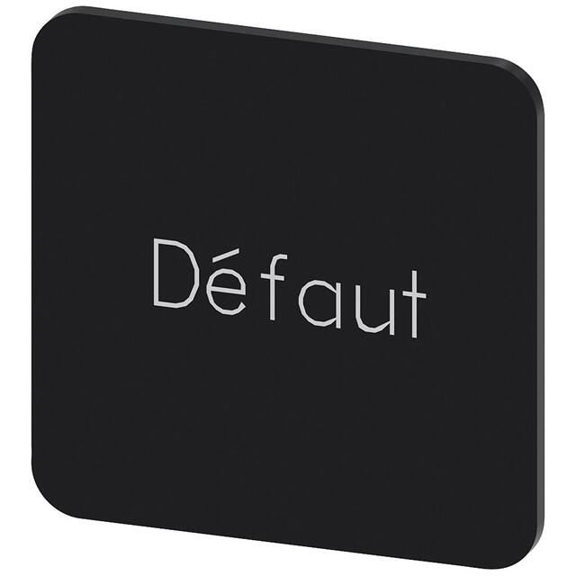 3SU19000AF160GN0 INSCR. LABEL, BLACK 22 X 22MM, D